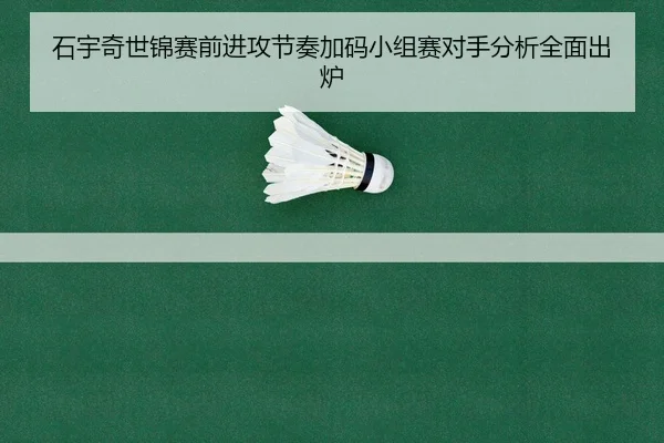 石宇奇世锦赛前进攻节奏加码小组赛对手分析全面出炉